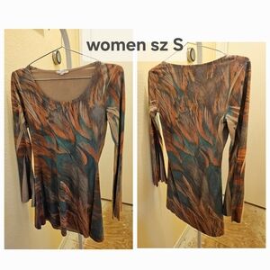 Multicolor Long Sleeve Dress - Size S